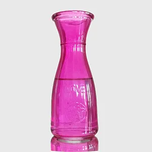 wholesale colorful round shape decorative transparent vase clear glass flower vases for home decoration