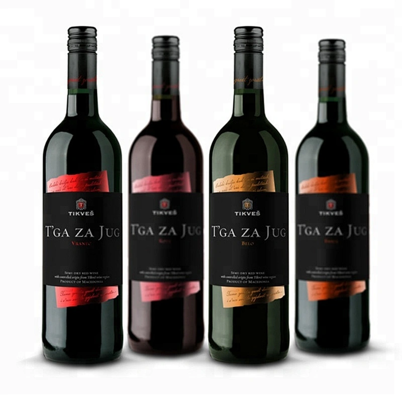 High Quality Fast Delivery Red Glass Wine Bottle 750ml