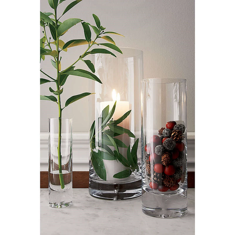 Wholesale Customized Glass Cylinder Vases Tall Multi-use Pillar Candle, Floating Candles Holders or Flower Vase