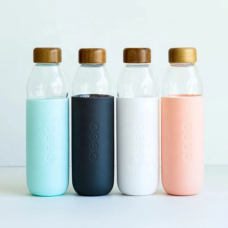 Simple design genuine 500ml custom print glass juice bottles