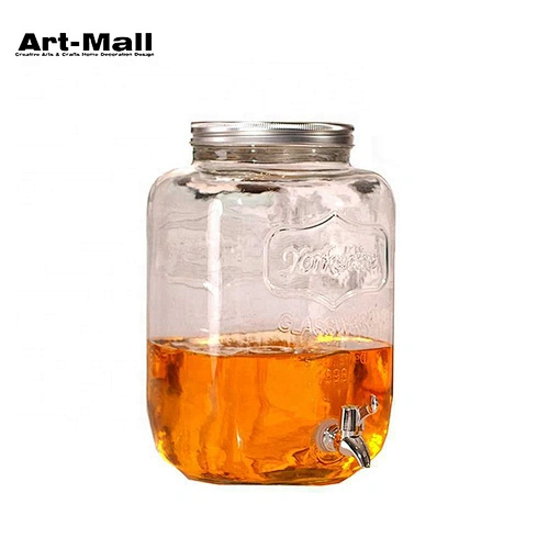 Different sizes squared shape double glass containers jars