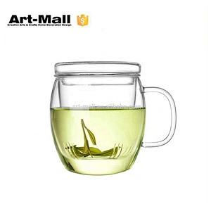 China manufacturer glass mugs,tea glass water cup with lid