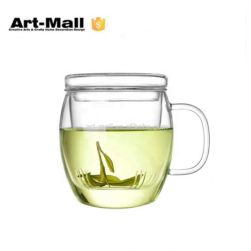 China manufacturer glass mugs,tea glass water cup with lid