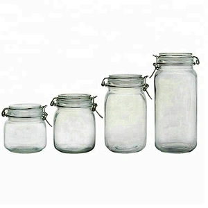transparent high quality custom 500ml glass jar food