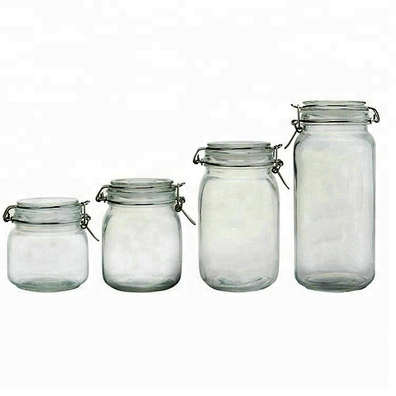 transparent high quality custom 500ml glass jar food