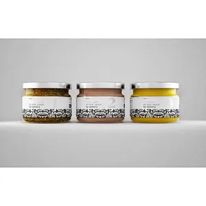 Hot Sales Custom Pyrex Glass Storage mason Jars With metal Lids for jam/honey/pickle