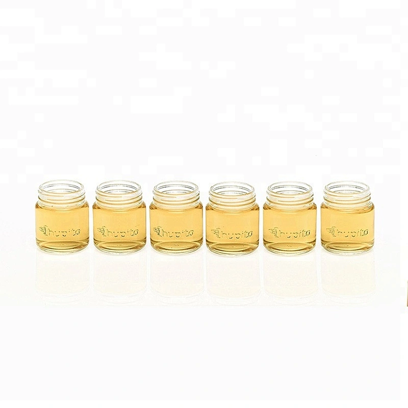 Manufacturer Custom Made Embossed Mini Round Glass Mason Jar