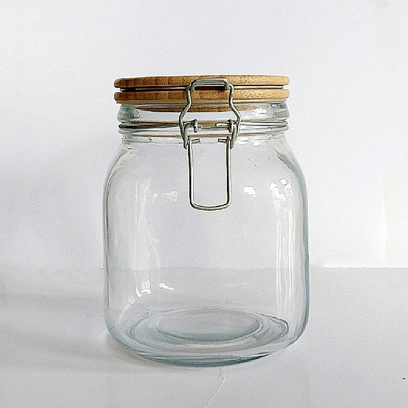 Food Grade glass airtight preserving storage jar storage bottles & jars Candle Glass jar with decal for honey candle