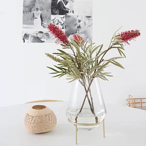 Wholesale European creative glass vase Decorative Colored Clear Glass Flower Vase/Glass Vases for Home Decoration