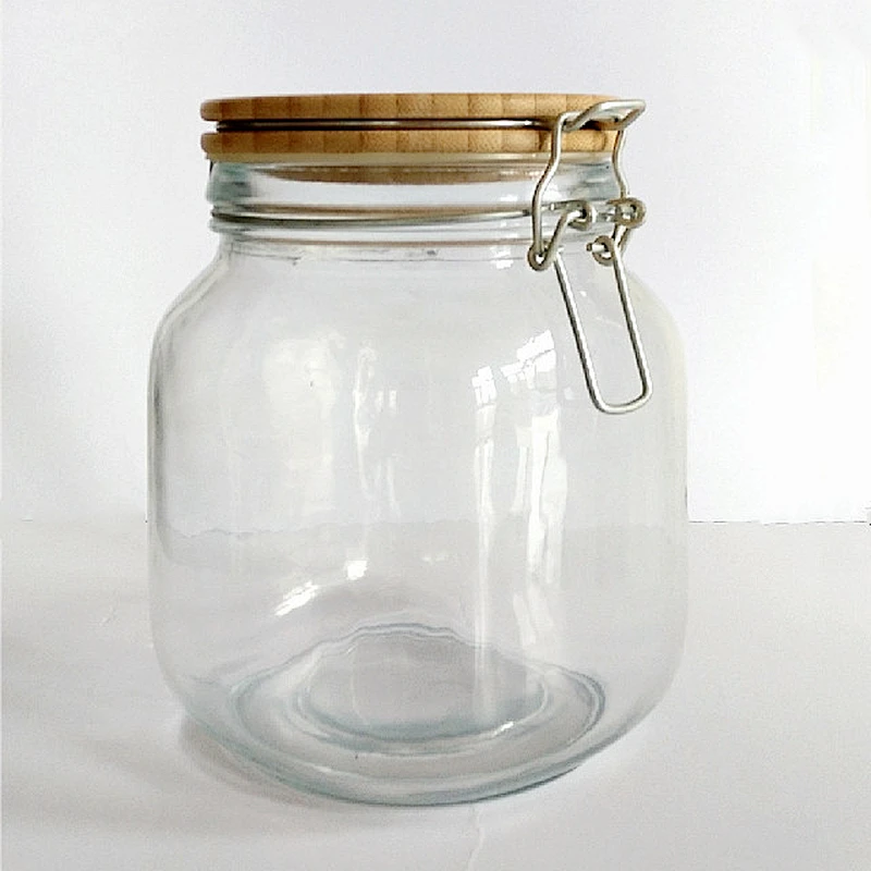 Food Grade glass airtight preserving storage jar storage bottles & jars Candle Glass jar with decal for honey candle