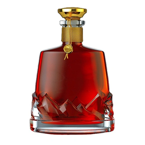 Vacío personalizar al por mayor botella de vidrio botella de vodka botella de vino con corcho o tapa