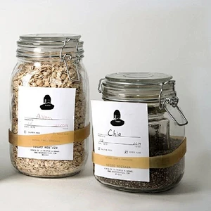 500ml 750ml 1000ml 2000ml Wholesales Factory Price Glass Jar With Metal Clip/Glass Storage Jar Bottle With Flip Top Cap Jam Jar