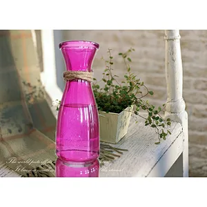 wholesale colorful round shape decorative transparent vase clear glass flower vases for home decoration