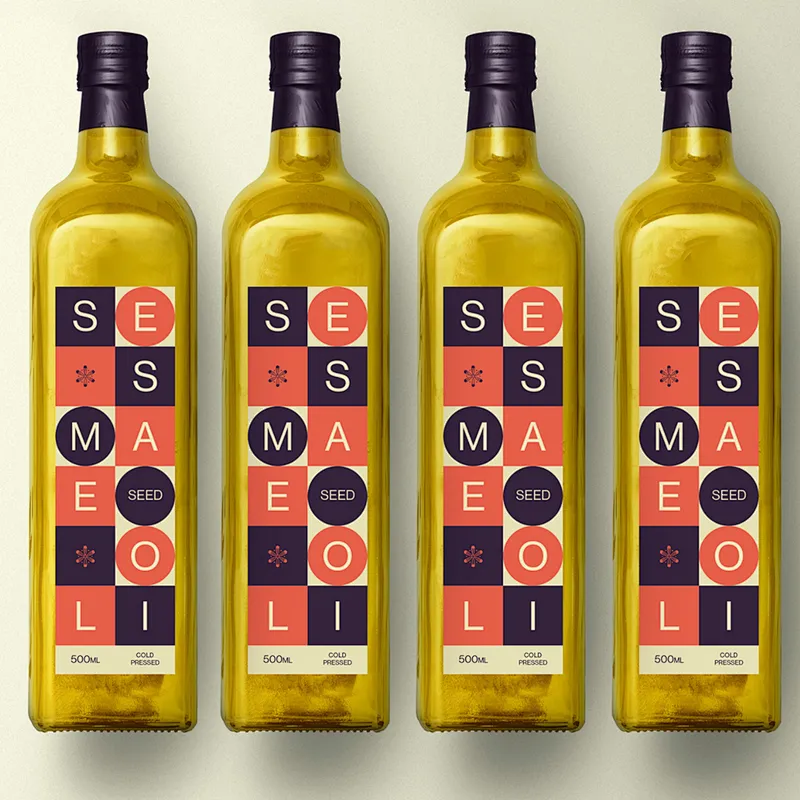 250ml 500ml 1000ml green square glass olive oil bottle with screw cap