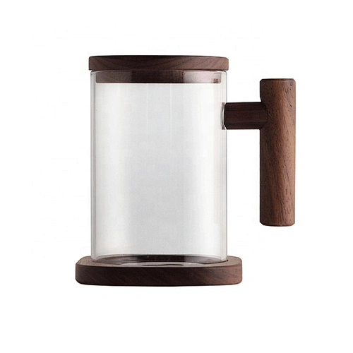 High demand products best quality bottom wooden glass jar with wooden lid