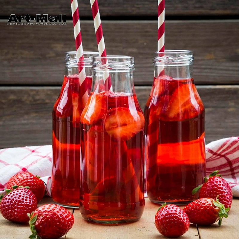 Direct factory price round shape fresh milk glass bottle