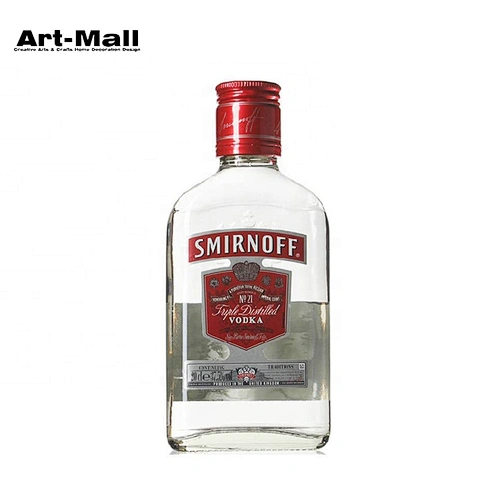 Durable hot stamping 100ml liquor clear vodka glass bottles