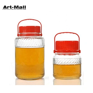 Wide mouth large capacity colored glass jars wholesale for wine