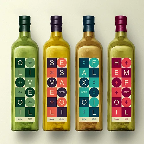 250ml 500ml 1000ml green square glass olive oil bottle with screw cap