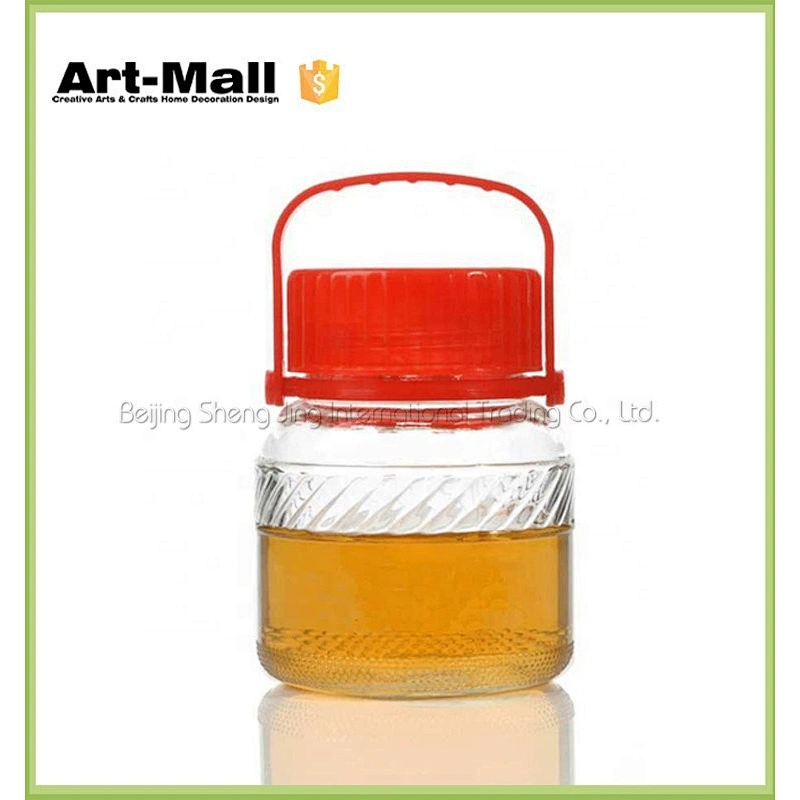 Hot sales factory supplier 14*14*16cm amber glass jar