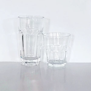 250mL Personalized logo round bottom whisky glass circle top Octagonal whisky glass cup beer cup