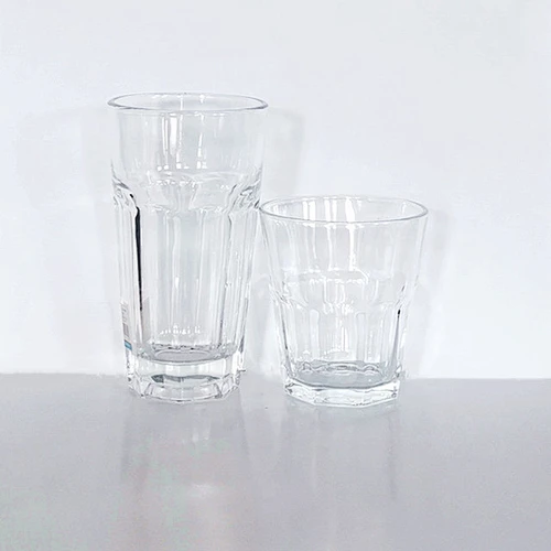 250mL Personalized logo round bottom whisky glass circle top Octagonal whisky glass cup beer cup