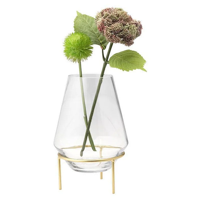 Wholesale European creative glass vase Decorative Colored Clear Glass Flower Vase/Glass Vases for Home Decoration