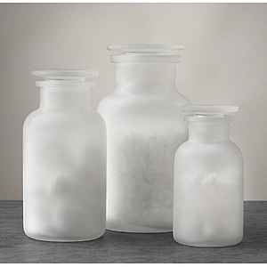 Wholesale 30ml 60ml 125ml 250ml 1000ml amber glass apothecary bottles with stoppers  reagent bottle wide mouth