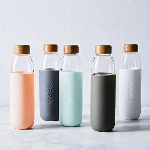 Simple design genuine 500ml custom print glass juice bottles
