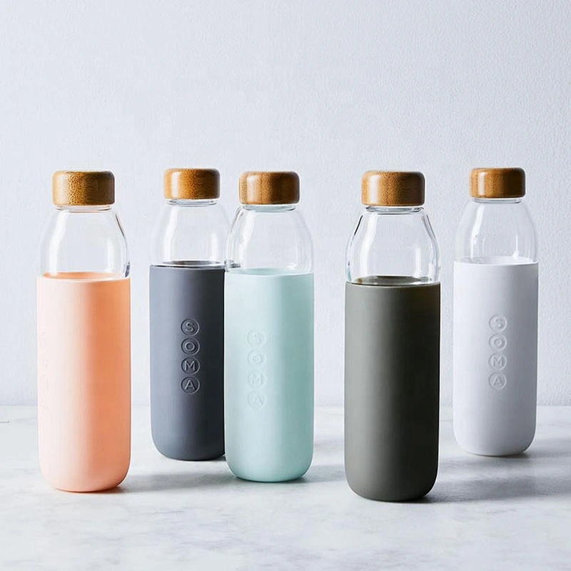Simple design genuine 500ml custom print glass juice bottles