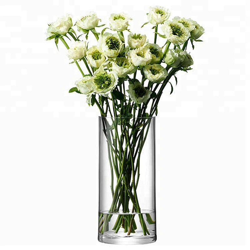 Florero de cristal transparente del OEM del fabricante de la profesión de China