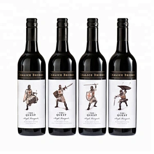 High Quality Fast Delivery Red Glass Wine Bottle 750ml