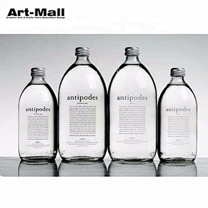 Different sizes custom frosted glass bottle for vodka