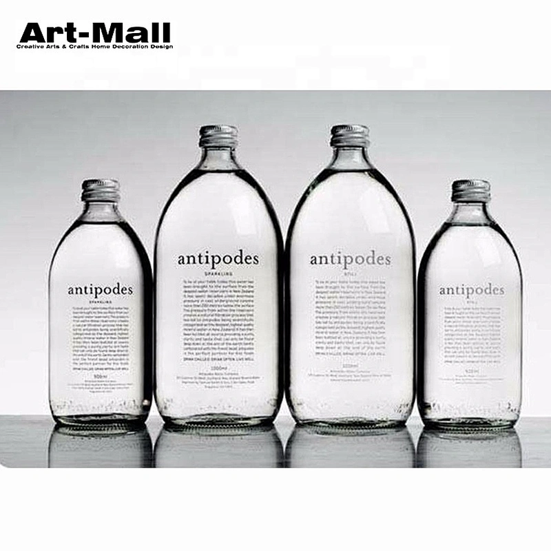 Different sizes custom frosted glass bottle for vodka