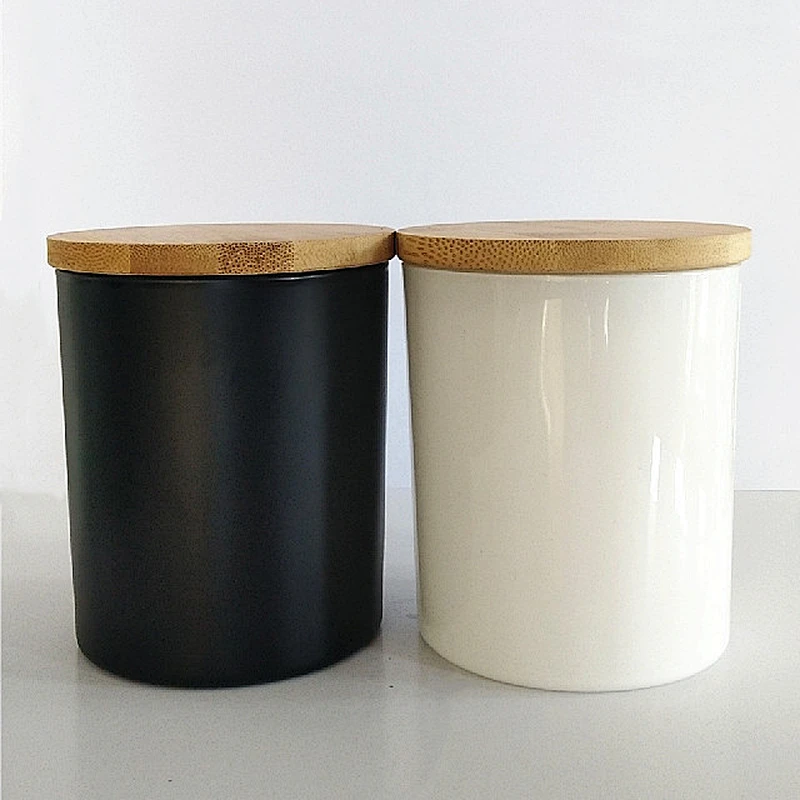 Chinese factory heat resistant glass jar for Scented Candle  candle holders with wooden cork lid