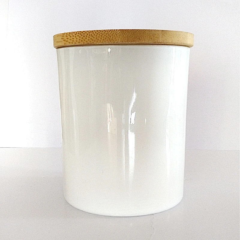 Chinese factory heat resistant glass jar for Scented Candle  candle holders with wooden cork lid