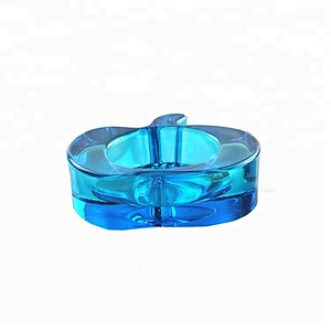 Best selling colored apple shaped table glass table candle holder
