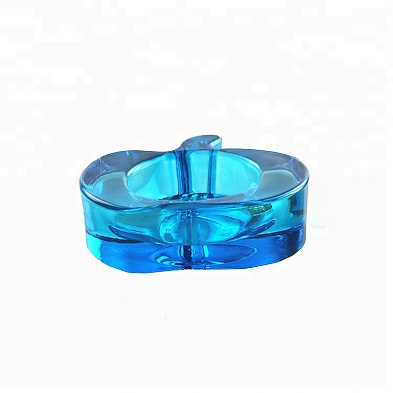 Best selling colored apple shaped table glass table candle holder