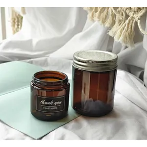 100ML 200ML 30oz 70oz Empty Aromatherapy bottle candle cup DIY  Amber color large mouth,glass, candle table, empty bottle