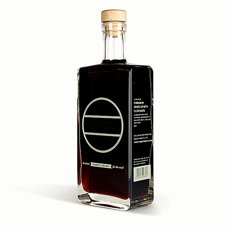 500ml 17oz Wholesale Empty wine Glass bottle for liquor vodka and whisky glass bottle