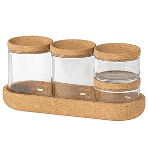 Wholesale Custom Size Bulk Glass Jars Jar With Bamboo Lids
