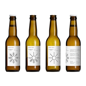 2021 Wholesale Custom Color Size Hot Stamping Amber Glass Beer Bottle