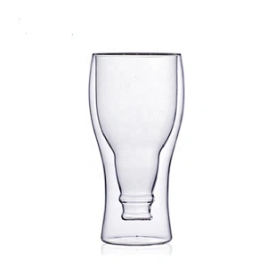 China manufacturer supply hot sale beer cup Individuality double wall beer glass jar