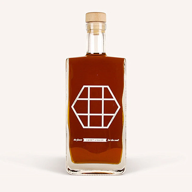 500ml 17oz Wholesale Empty wine Glass bottle for liquor vodka and whisky glass bottle