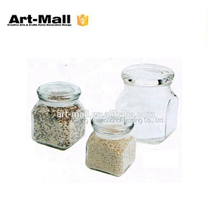 Different sizes colorful ceramic glass jars for products