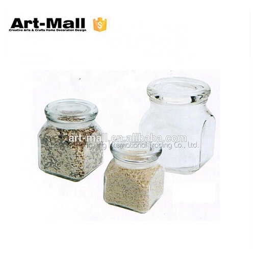 Different sizes colorful ceramic glass jars for products