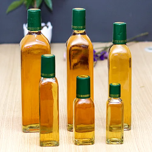 250ml 500ml 750ml Empty Olive Oil Bottle Green Transparent  Amber Glass Olive Oil Bottles with lid