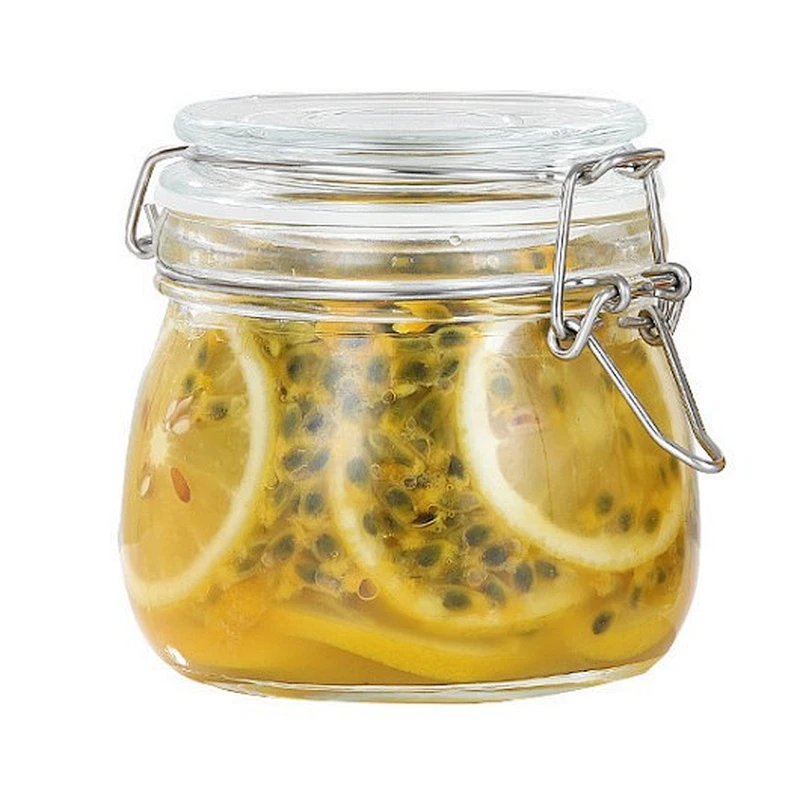 Guaranteed quality chocolates candy clip top glass cookie jar glass mason jar for food candle