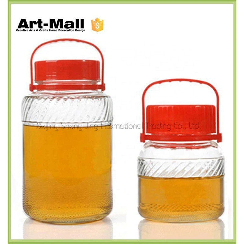 Hot sales factory supplier 14*14*16cm amber glass jar