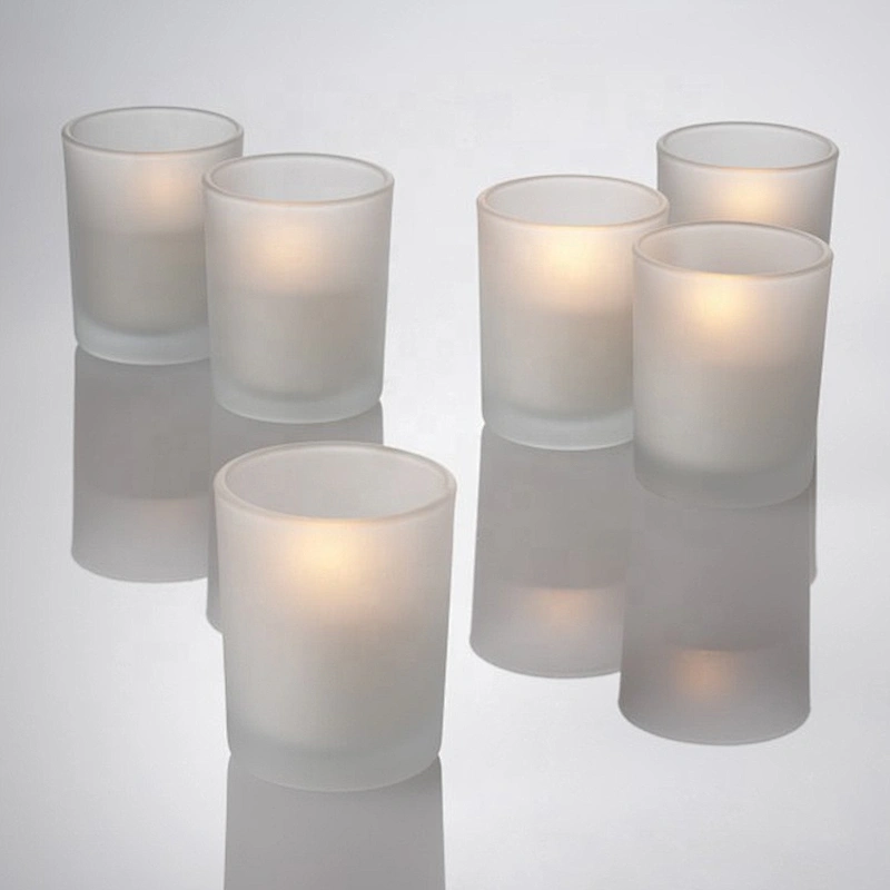 Custom the modern style of colored glass candle jar with lid